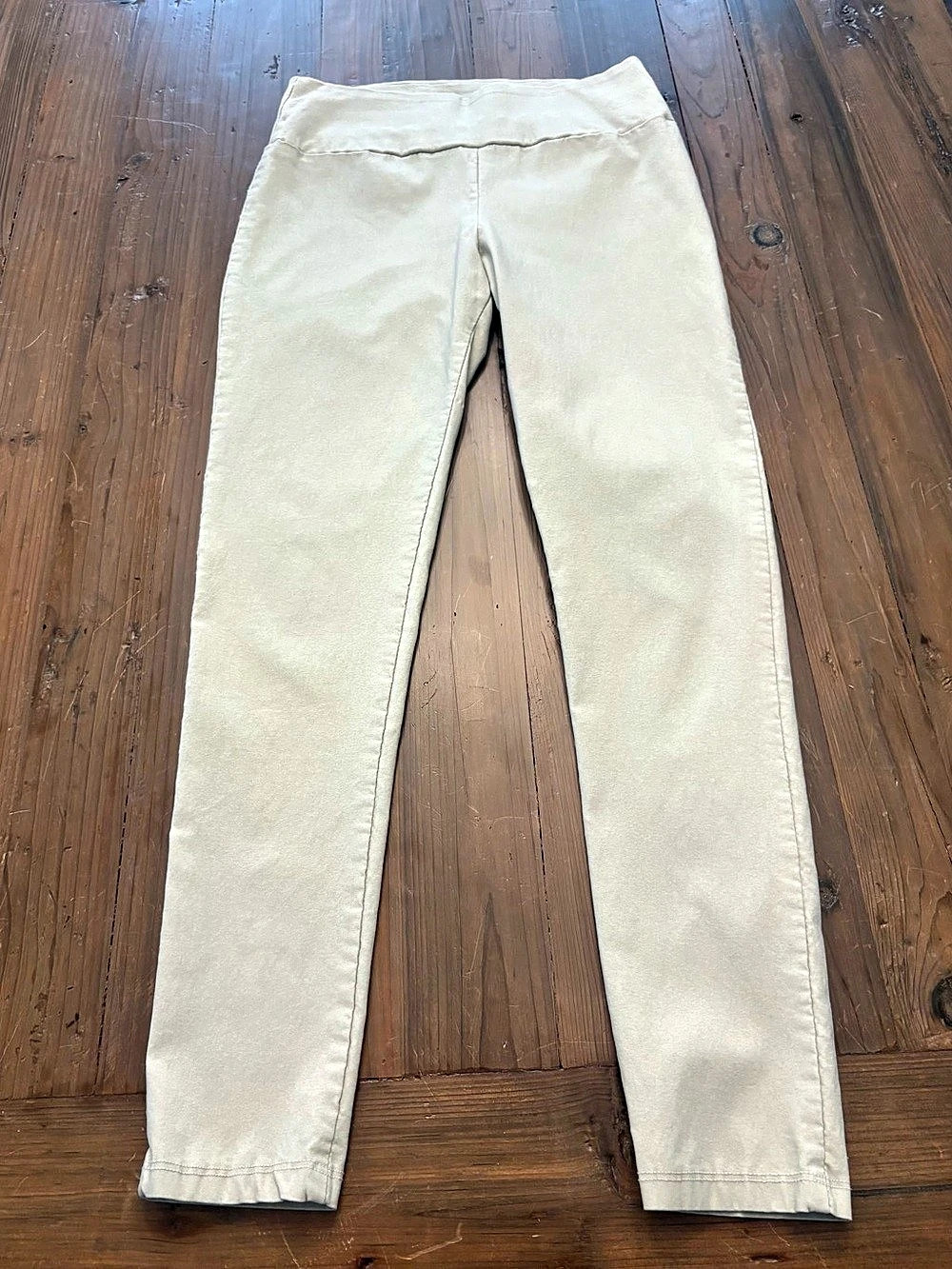 Hybrid & Company Khaki Beige Pull On Skinny Pants Size L - Picture 2 of 8
